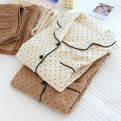 Dot Dream Pyjama – Zweiteiler mit Paspel-Details