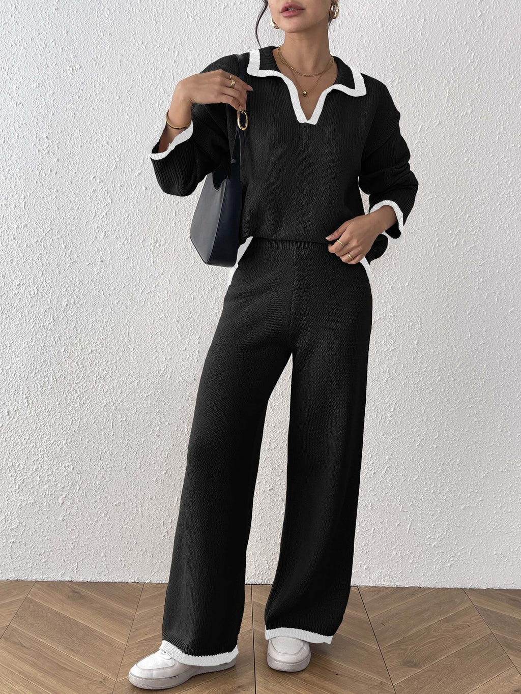 Damen Strick Lounge Set