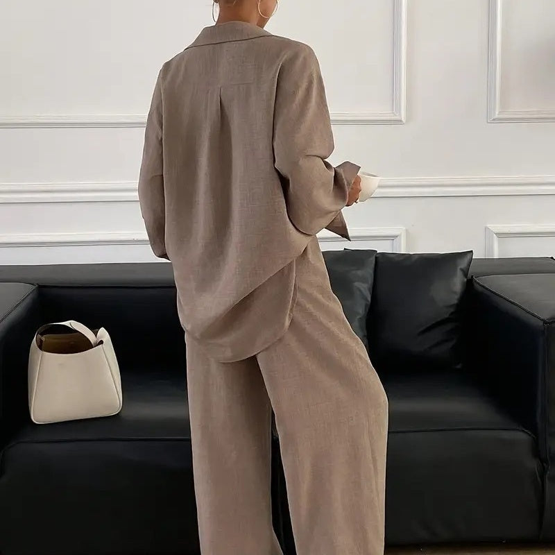 Soft Structure Set – Zweiteiler in Taupe