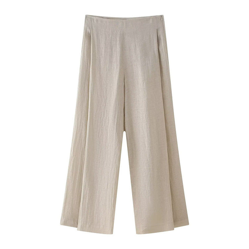 Leinen Zweiteiler Damen – Bluse & Hose Set