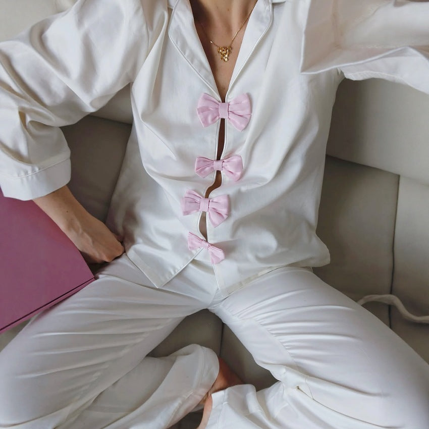 Soft Romance – Pyjama mit Satin-Schleifen