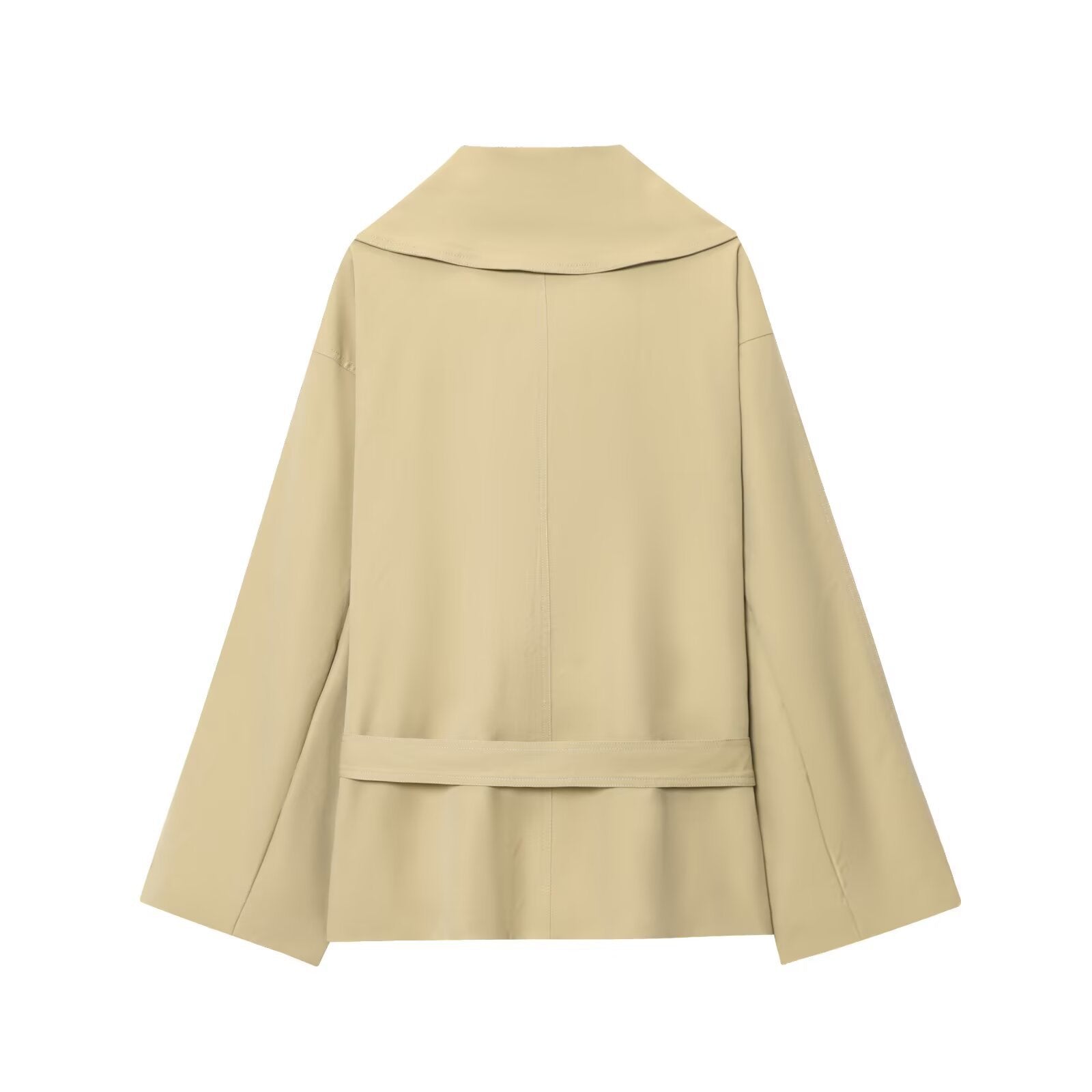 Jacke mit Bindegürtel & High-Waist Shorts