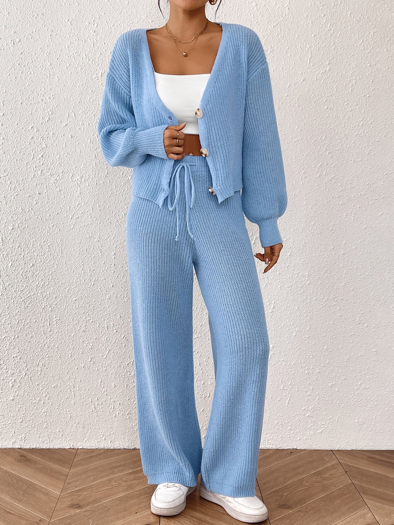 Zweiteiliges Strick-Outfit