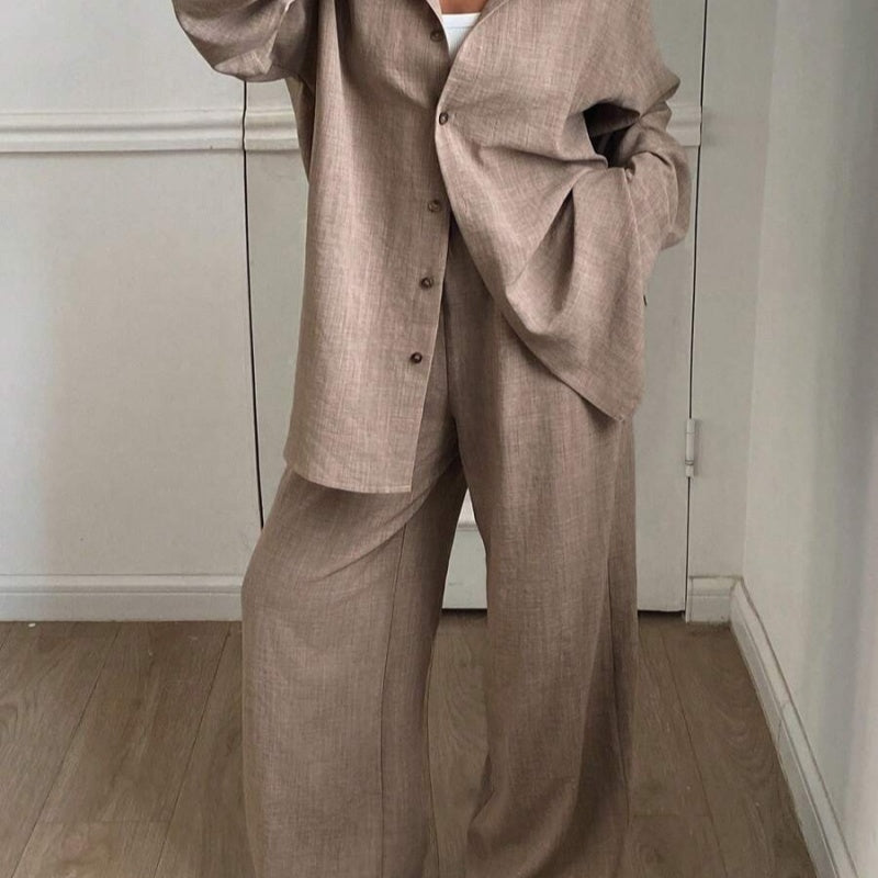 Soft Structure Set – Zweiteiler in Taupe